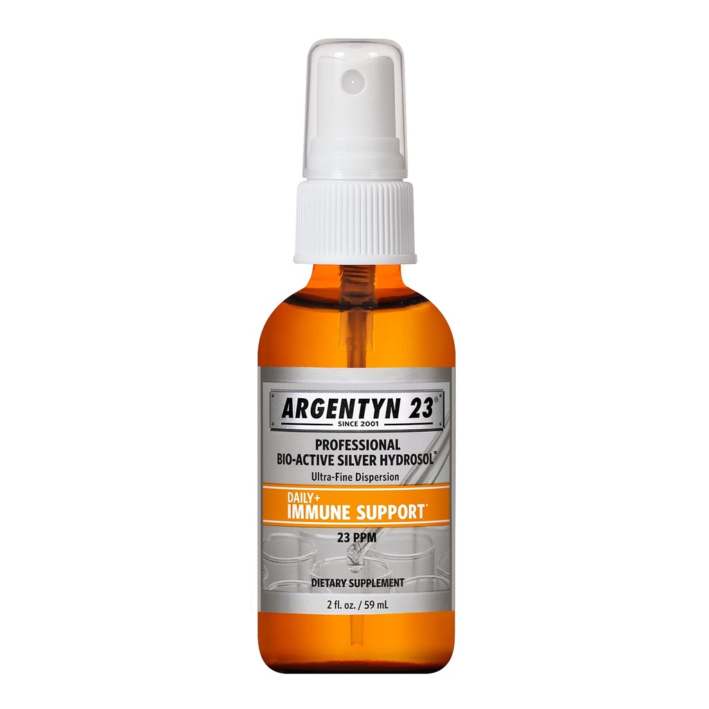 Argentyna 23 Profesjonalne wsparcie immunologiczne, Srebrna koloidalna, Bio- Aktywna Silver Hydrosol, 23 ppm, Rozpylacz Fine Mist, 2 Fl Oz