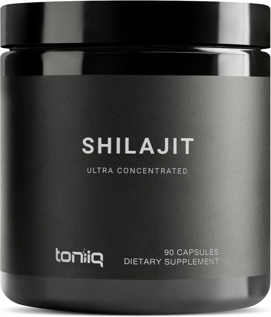 Toniiq Ultra koncentrat 40% kwasu Fulvic Shilajit dla mężczyzn - Pure 10: 1 Extract- Strona trzecia Tested 10x Pottency Capsules- Wysoka w potencji i śledzenia minerałów - Made in GMP Certified Facility