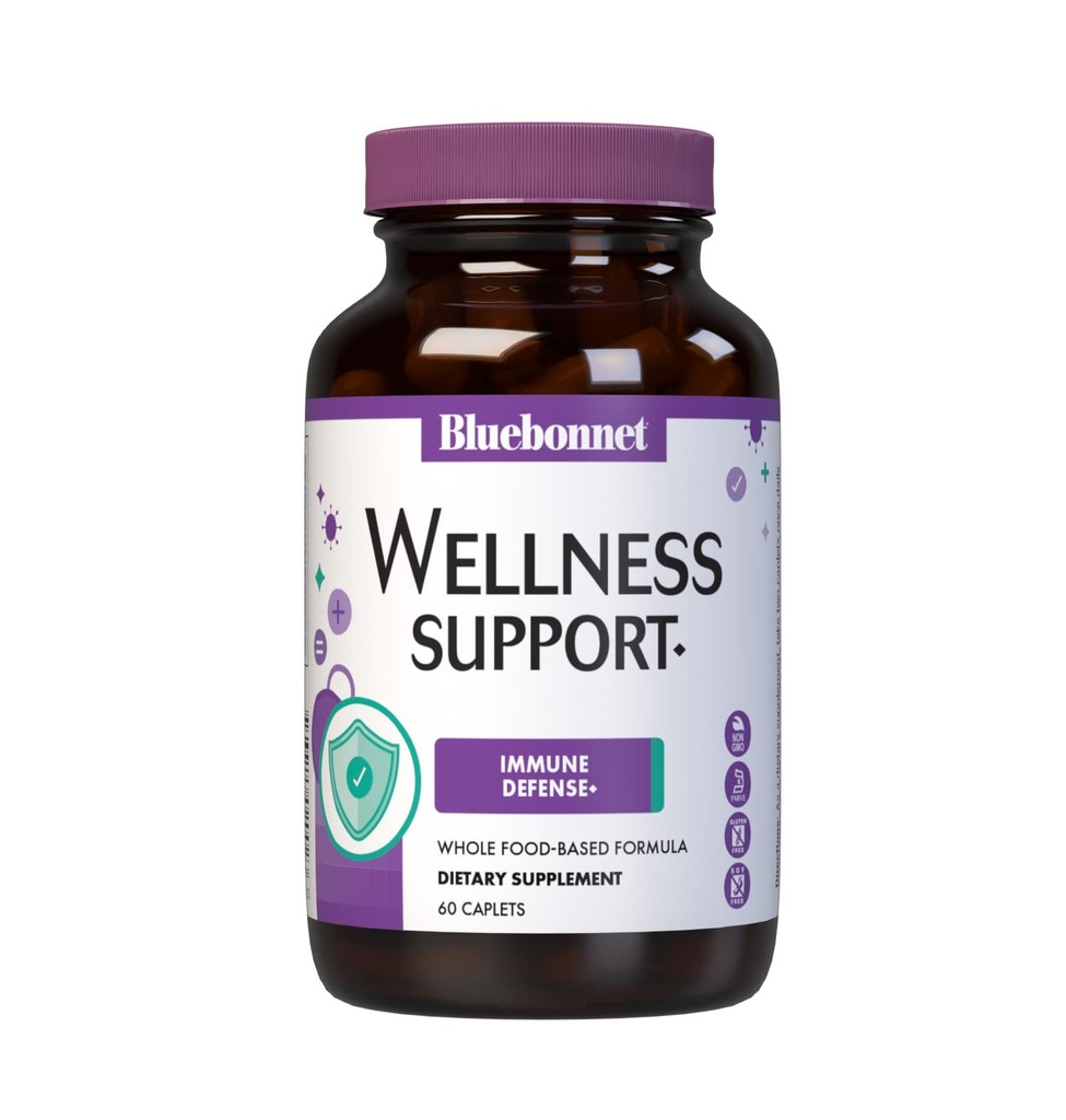 Bluebonnet Nutrition ukierunkowane Wsparcie Wellness, Immune Defense Whole Food- Formuła oparta, Wsparcie sezonowe, Soy- Free, Gluten- Free, Kosher, Non-GMO, Dairy-Free, Wegetarianin, 60 Kapsułki, 30 Serving