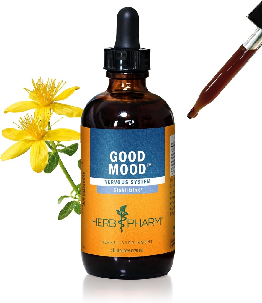 Herb Pharm Good Mood Liquid Herbal Formula z dziurawca St. John 's dla zdrowej równowagi emocjonalnej - 4 unce