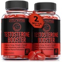 Atlantis Nutrition Testosteron Booster Gummies For Men - Poprawia wytrzymałość & Stamina - Optymalizuje wydajność & Mężczyzna Enhancement - Made With Tribulus, Horny Goat Weed, Maca Root 124; 2-Pack (120 Gummies)
