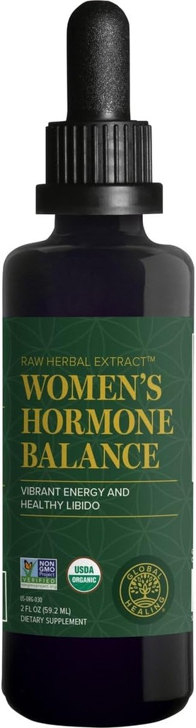 Global Healing Center - Women 's Hormon Balance Kobieta Fuzion Organic Liquid Supplement Drops - Superior Vitality, Healthy Libido, Natural Sensual Response, Wsparcie nastrojów i promowanie metabolizmu Wellness