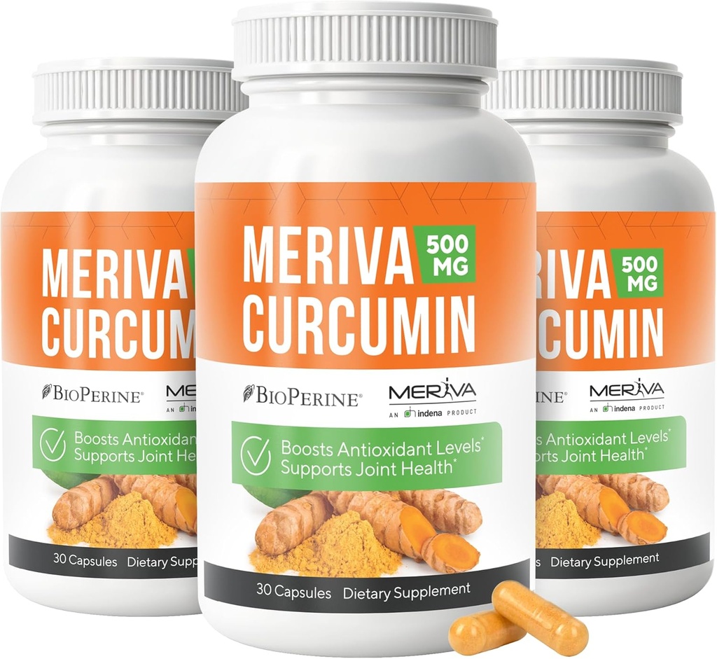 NERVE RENEW Meriva Curcumin z Black Pepper i Bioperine - przeciwutleniacz suplement wsparcia Nerve Boost - 3 Pack