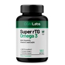 rTG Omega 3 Norweski olej rybny z suplementem diety CoQ10 - Heart Health & Antioksydant Support with Vitamin D & E - 2000 mg Sustainable Sourced - Super rTG Omega 3, 180 Softgels by CGM Labs