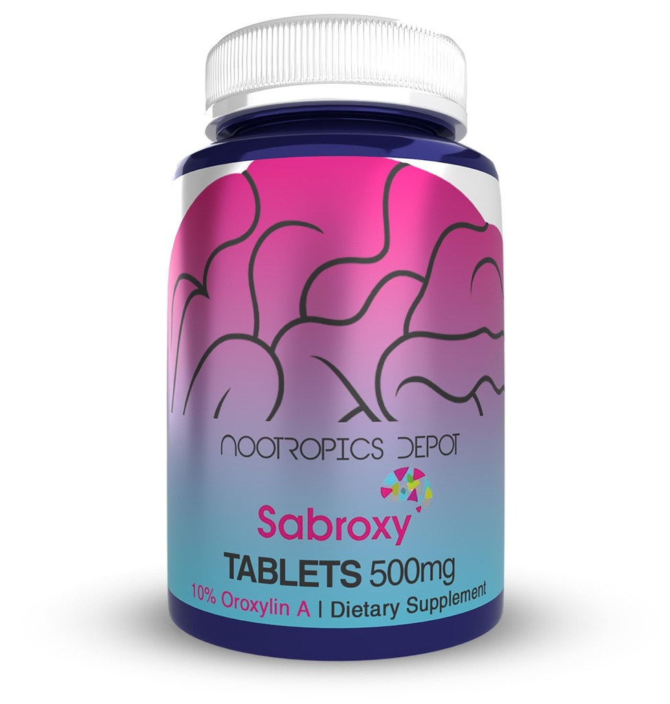 Nootropics Depot Sabroxy ® Tablets 124; 500mg Death 124; 30 Count Death 124; Minimum 10% Oroxylin- death 124; Oroxylum indicum death 124; Może pomóc promować Focus & Motivation death 124; Może pomóc promować funkcję kognitywną