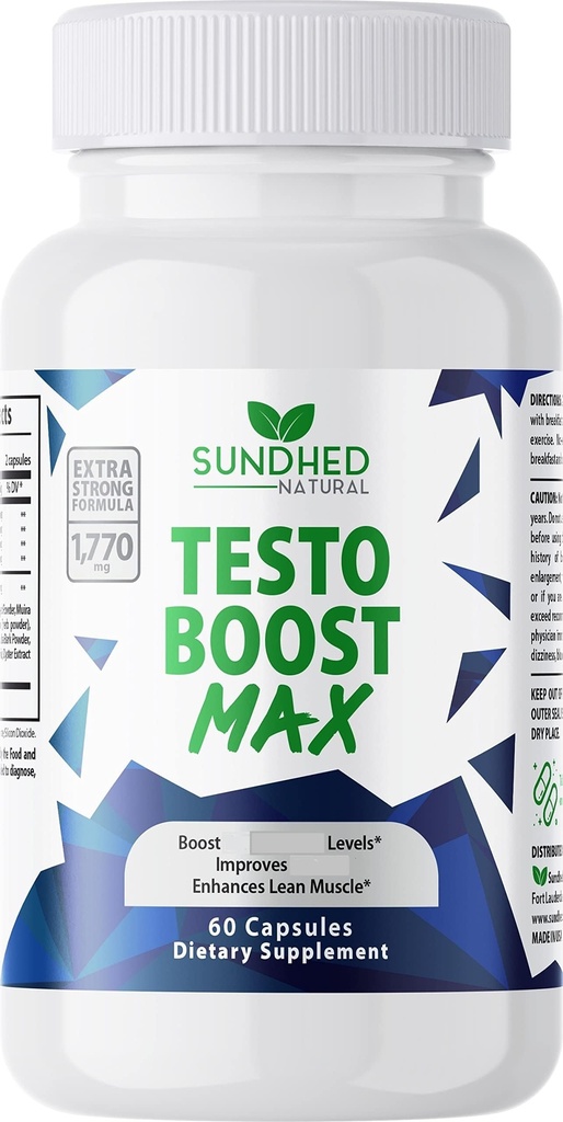 Testo Boost Max - Natural Stamina Booster dla mężczyzn - Wzmocniona Naturalna Energia, Stamina, i Siła Booster