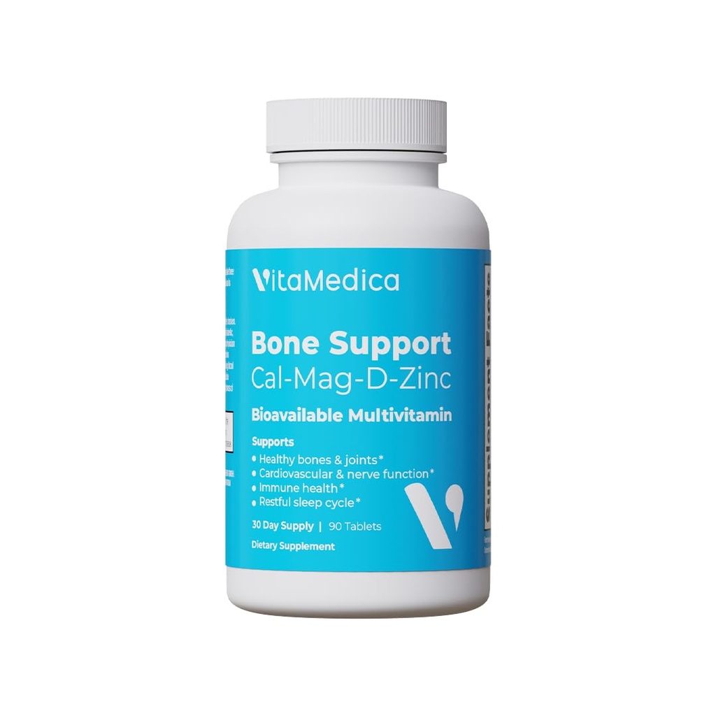 VitaMedica: 124; Supplement for Bones and Joints: 124; Wapń: 124; Magnez: 124; Witamina D & Witamina K: 124; Bor: 124; Chelated Minerals: 124; Bone Supplement: 124; Natural Sleep: 124; Made in USA: 124; 90 Ct: 124; 30 Służenia