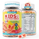 Kids Multivitamin Gummies with Iron, Cukier wolny, Kids Daily Vitamins + Probiotyki, Algae Omega 3 (EPA / DHA), A, C, D, Metyl B12, Folate, B6, Cynk, Biotin, dla zdrowego wzrostu, Wsparcie immunologiczne, 60 Count