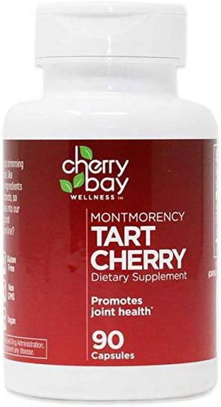 Montmorency Tart Cherry Dietary Supplement 480mg Bilans 124; 90 Hrabia 124; Non-GMO & Gluten Free Bilans 124; Pomaga wspierać wspólne zdrowie