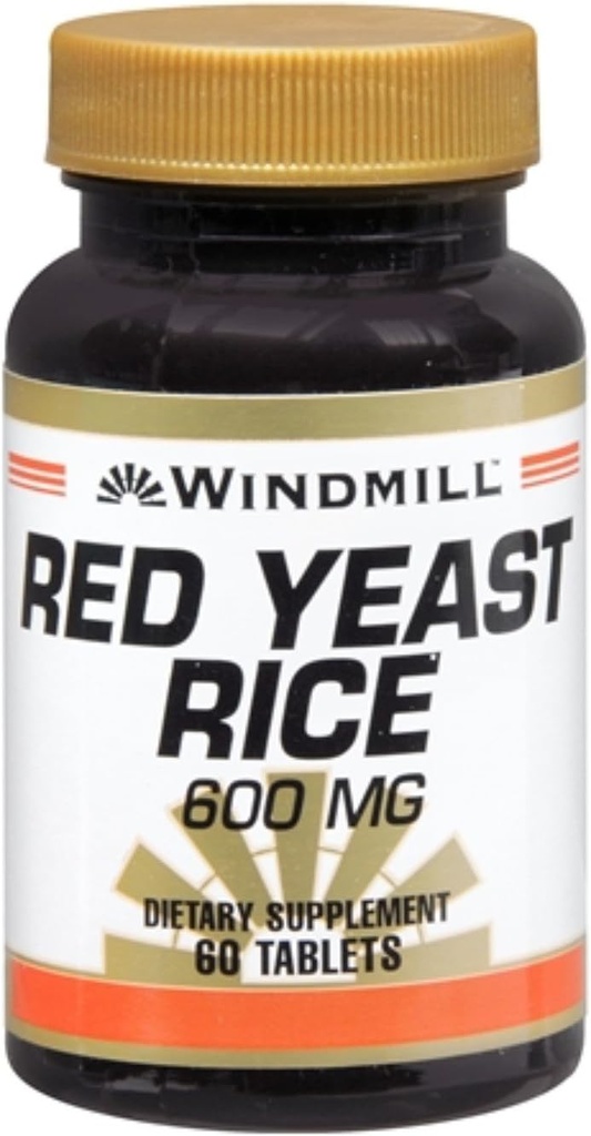 Windmill Red Fermented Rice 600 mg Tablets 60 Tablets (Opakowanie po 6)