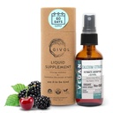 Płynny cytrynian wapnia 1000mg i surowa witamina C 150mg płynny rozpylacz do optymalnego wchłaniania, Wild Cherry & BlackBerry Flavor, suplement wapnia, Non-GMO, Gluten Free, Sugar- Free 2oz (60ml)