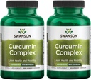 Swanson Curcumin Complex - Herbal Supplement supplement support Joint Health, Mobility & Physical Function - Standard with BioPerine for Maximum Absorption - (120 Veggie Capsules) (2 opakowania)