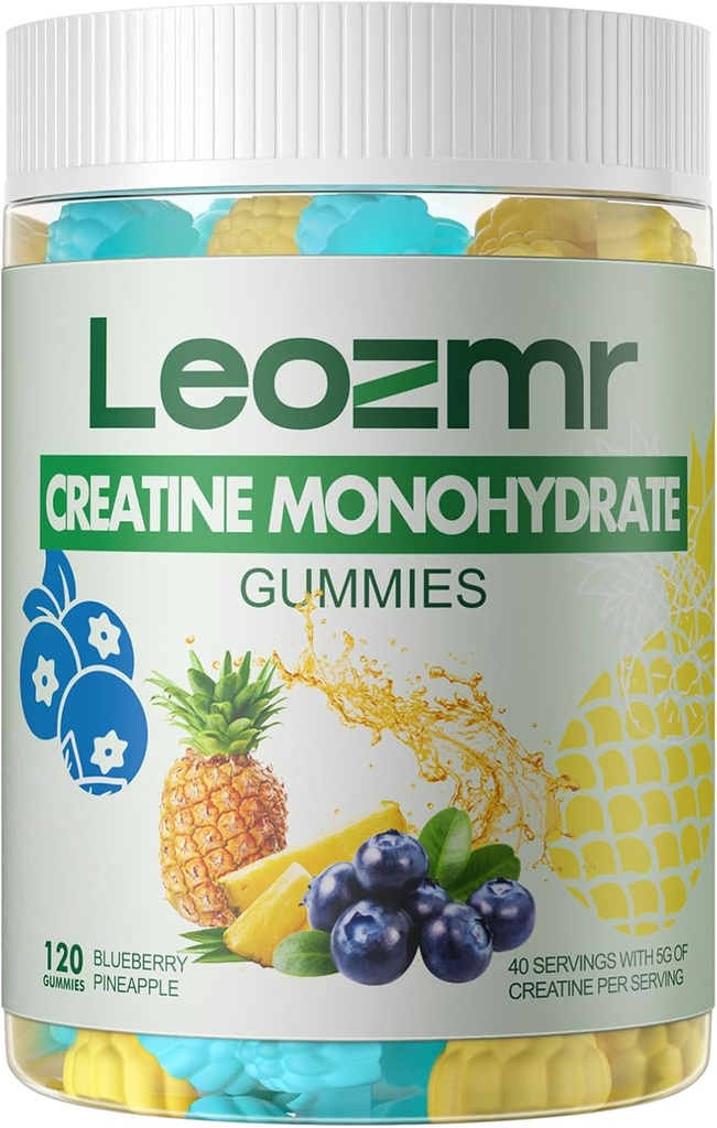 Jednowodzian Gummies dla mężczyzn i kobiet, Chewables Suplement jednowodny z krewnymi (120 Count) - Jagodowy ananas