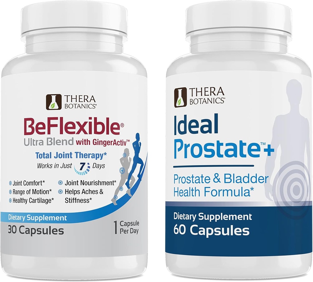 Terabotaniki Beelastyczny Ultra Joint Supplement Supplement and Ideal Prostate Powerful Prostate Supplement for men Bundle