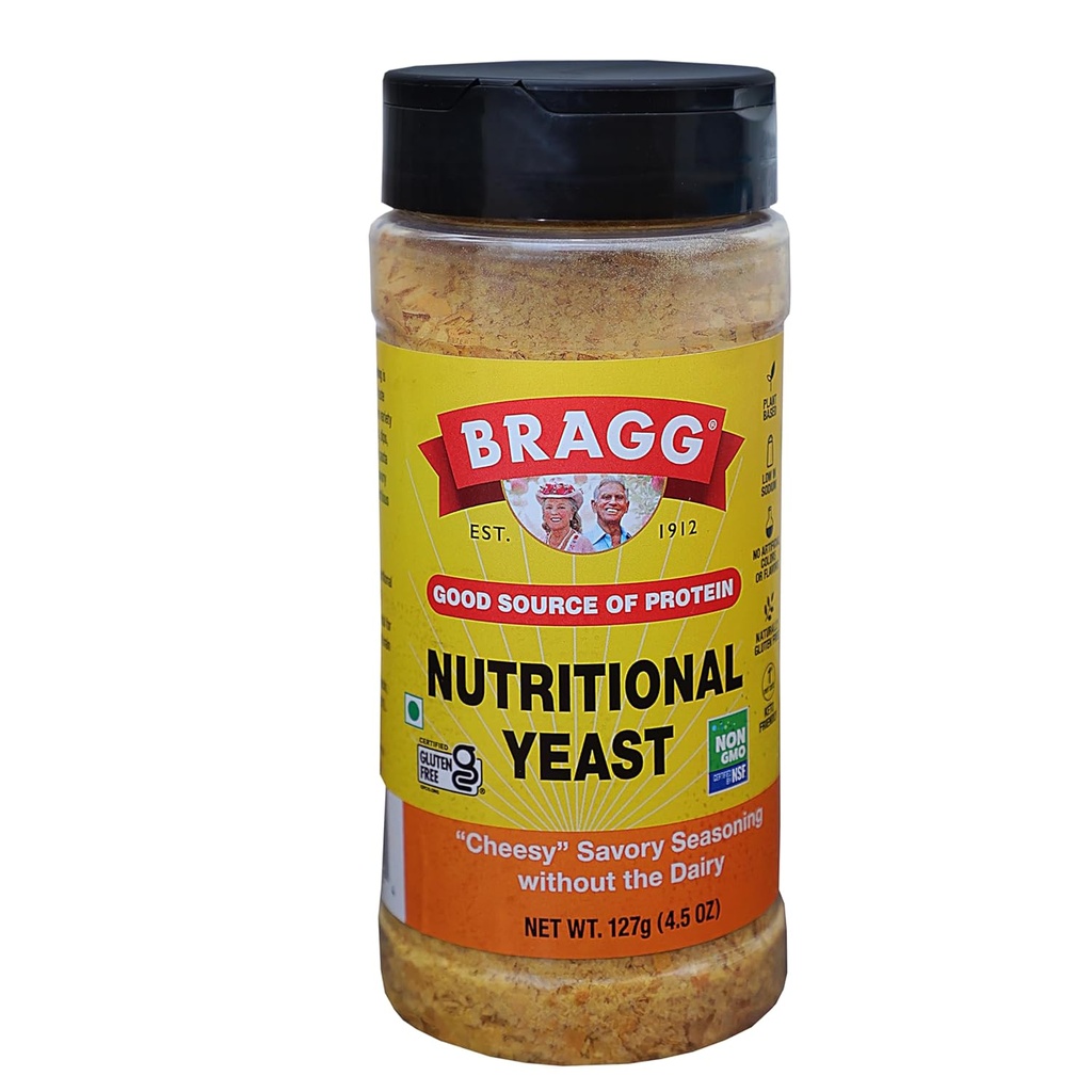 Bragg Premium Nutritional Yeast Seasoning 4.5 unce (Packaging May Vary)