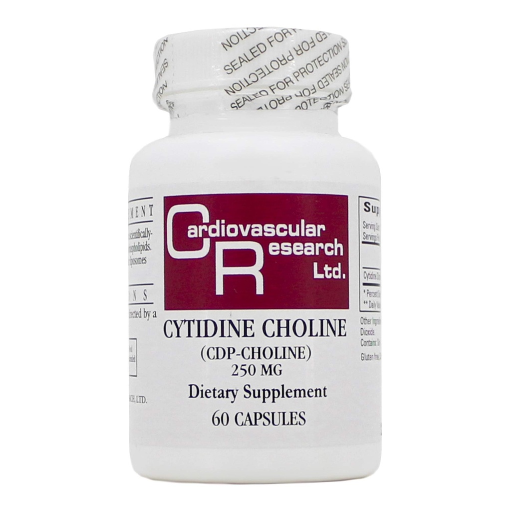 Cytydyna Cholina / CDP 250 mg 60 Czapki - Składniki ekologiczne / Badania sercowo-naczyniowe