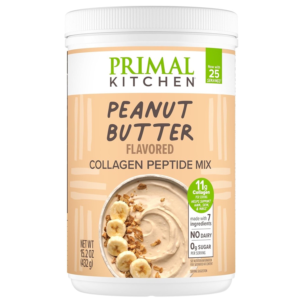 Primal Kuchnia Masło orzechowe Flavor Colagen Paliwo ® Napoje Mix, Peptydy kolagen, Nie nabiał, 14.3 Ounces