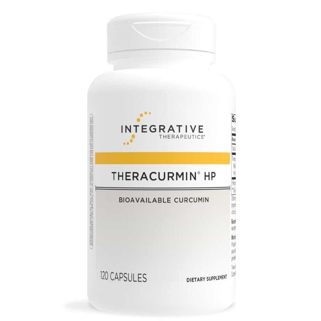 Terapia integracyjna Theracurmin HP - Turmeric Supplement for Heart & Joint Health Support * - Supplement of Muscle Recovery Support * - Non- Soy, Dairy- Free & gluten- Free - 120 kapsułki (60 Servings)