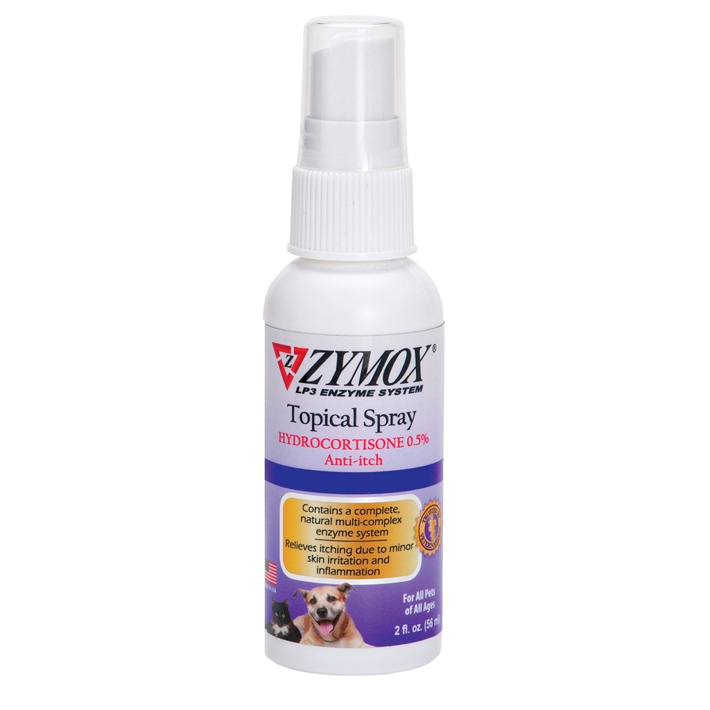 Zymox (OTC) Spray w / Hydrokortyzon 0,5%, 2 Fl. Oz (Opakowanie po 1)
