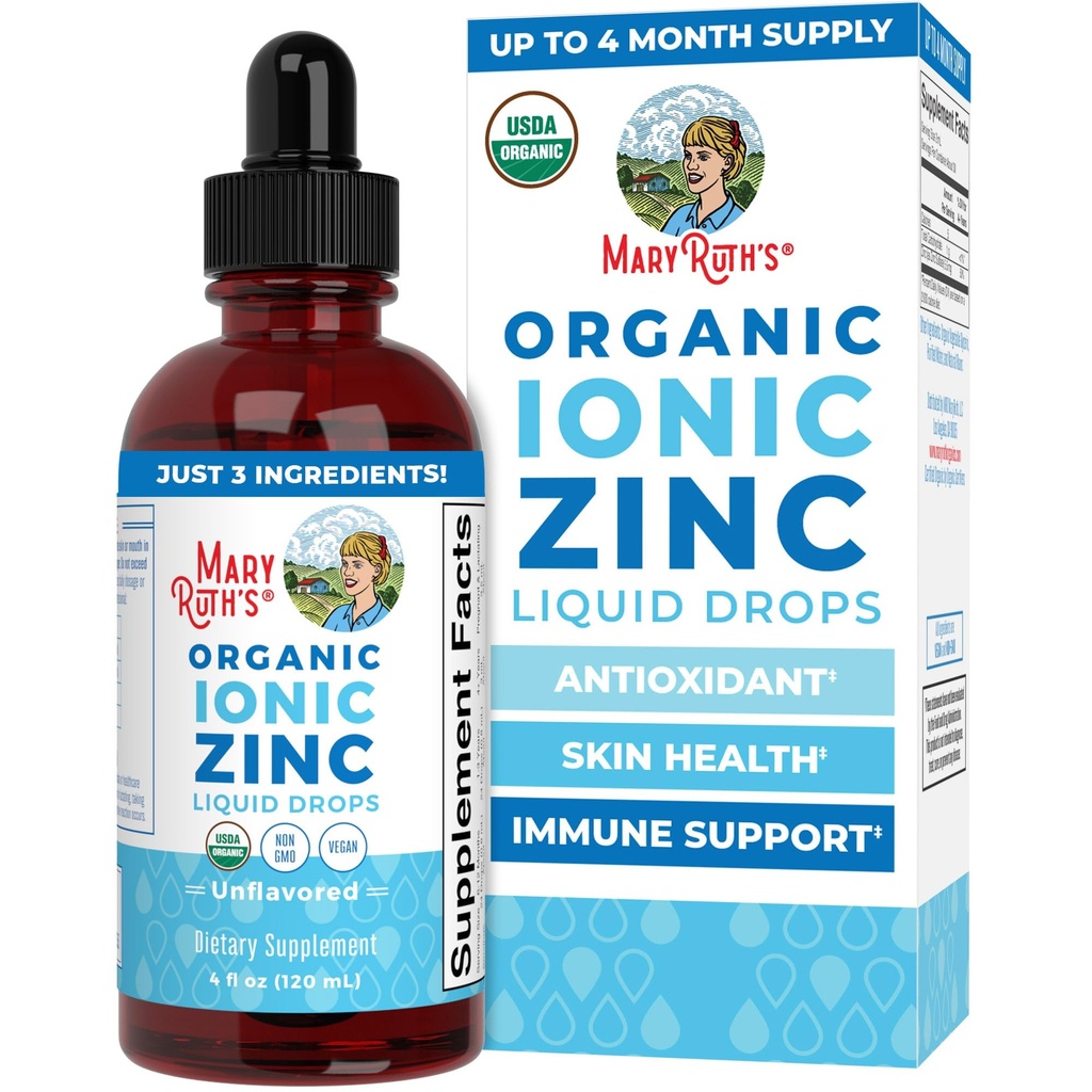 MaryRuth 's Organic Liquid Cynk Suplement dla dzieci i dorosłych 124; Wsparcie immunologiczne 124; Zdrowie skóry 124; Przeciwutleniacz 124; Metabolizm komórkowy 124; Siarczan cynku 124; Wegan 124; Non-GMO 124; Cukier wolny 124; Gluten wolny 124; 4 oz