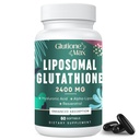 8- in-1 Liposomal Glutatione 2400 MG, Wysoka receptura przeciwutleniacza absorpcji - z kwasem hialuronowym, kwasem alfa- lipoinowym, Resveratrol - Skóra, Detox wątroby i układu immunologicznego, 60 Softgels