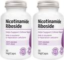 Nikotynamid Ribozyd - 300 mg Nikotynamid Ribozyd (NR) na Podawanie, 400 mg Koenzym Q10 Ubichinon, 30 VegiCaps na Butelkę (60 kapsli - opakowanie po 2)