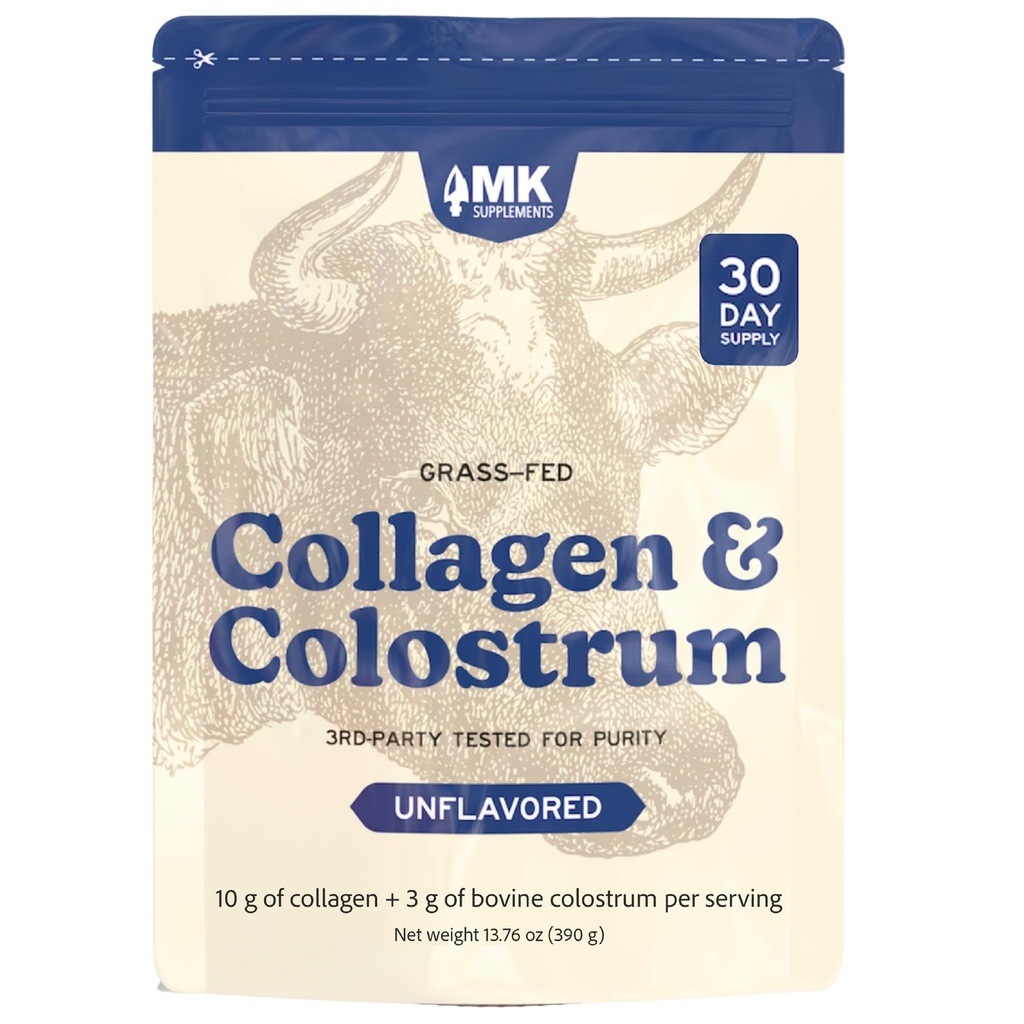 MK Suplementy Collagen & Colostrum - Paleo, Carnivore Friendly - Brak dodatków