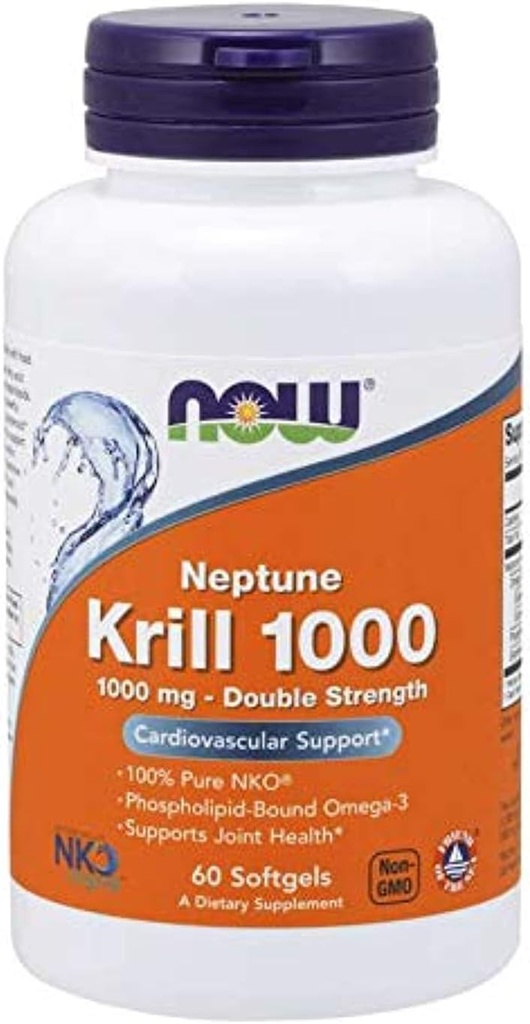 Teraz żywność Neptune Krill 1000 Fish Oil 1000 Miligram, 60 Softgels (2 Pack)