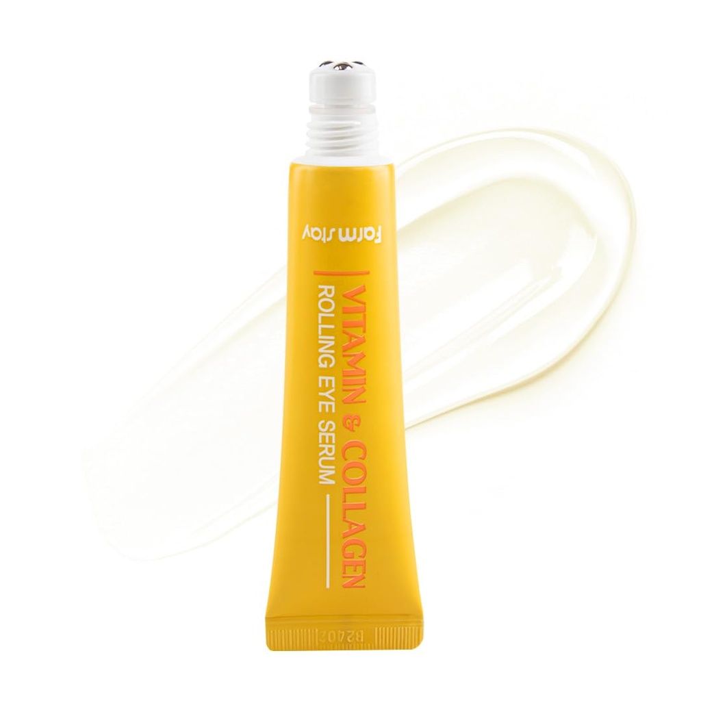 FARMSTAY Witamina & Kolagen Roll- na surowicy oka - Hydrating & Firming Eye Care, Redukuje pufiness, Dark Circles & Fine Lines - Easy- to- Zastosuj Rollerball Design, 0,84 fl. oz.