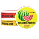 LyvWel 72mg Kofeina Pouches - Arbuz, Czerwony Gummy Bear, Ananas Crush - Juicy Clean Energy with guarana - 3- Pack (48 Razem Pouches)