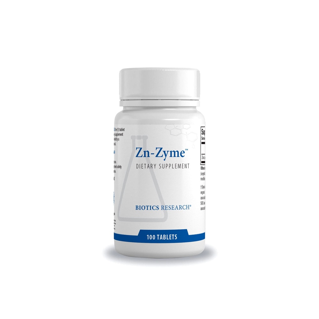 Biotics Research Zn- Zyme - 15 mg cynku, Wspiera system immunologiczny, Optymalną Funkcję komórkową, Digestive, Wsparcie zdrowia tkanek 100 Tab