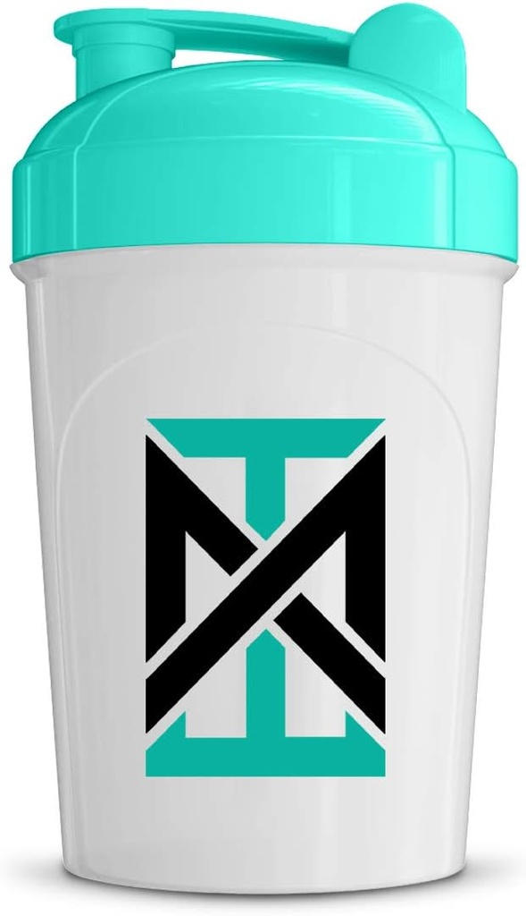 MIXT Energy Shaker Bottle, 16 oz. Butelka shaker, BPA Free & Lid Mixing Technology (16 oz, Teal)