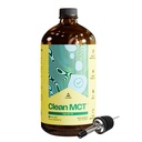 LevelUp Clean MCT Olej - 100% Captile C8 for Energy, Focus, Gut Health, Brain Superfuel - Keto Supplement for Ketogenic Coffee and Ketones - Non-GMO (32 oz szklanej butelce)