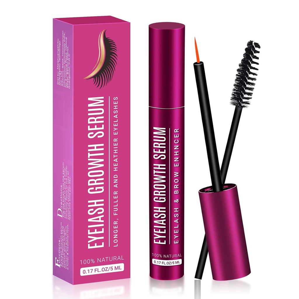 Lash Serum 5ML dla wzrostu rzęs - Premium Formuła dla dłuższych, Fuller i grubsze rzęsy - Uwolnij moc natury dla Mesmerizing Results