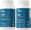 Dr. Tobias Adult Multivitamin & DIM Complex, Wspiera energię, immunologiczne i hormony równowagi dla mężczyzn i kobiet z 42 Owoce i warzywa, BioPerine, ekstrakt brokuły & Wapnia, Non-GMO