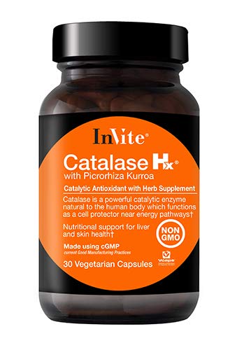 Invite Health Catalase Hx (z Picrorhiza Kurroa), Wspiera Wątrobę, Zdrowie skóry, Suplement diety Non-GMO, 30 Kapsułki wegetariańskie (Opakowanie 1)