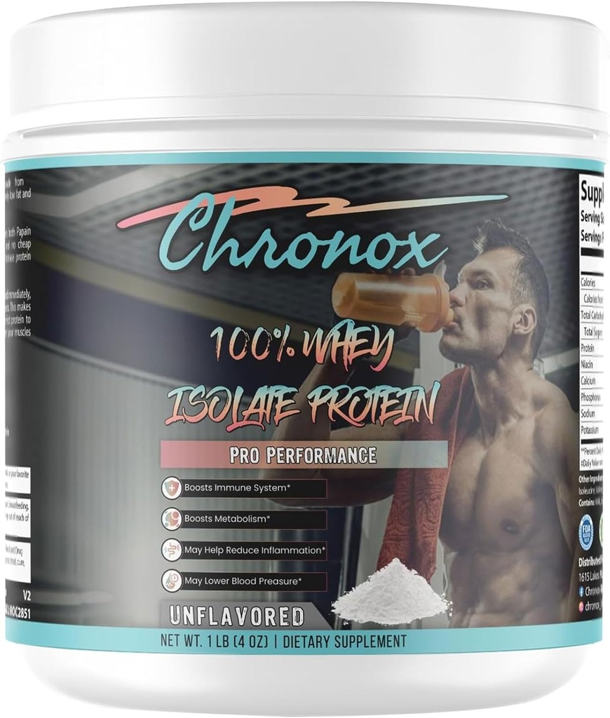 100% Whey Protein Powder - Unflavored Protein for Muscle Gain & Recovery - Post & Pre Workout Powder for Smooth Texture & Great Versatility - A Clean Dietary Supplement for Active & Healthy Lifestyles
