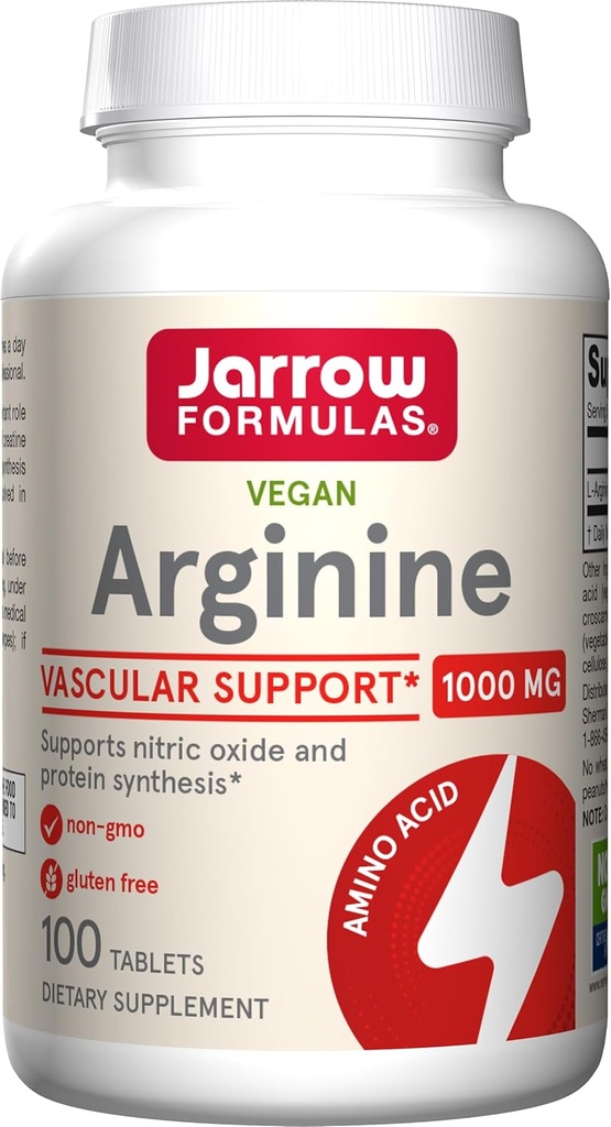 Jarrow Figuas, L- Arginina 1000 mg Tablets, 100 Count
