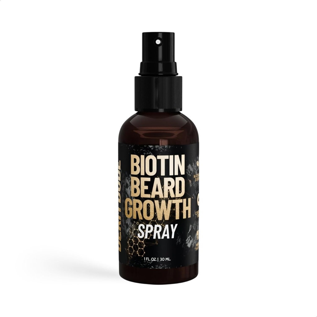 Der Dude Biotin Beard Growth Spray dla mężczyzn 124; Spreparowane z Biotin & Bamboo Extract dla wzrostu włosów 124; Promocje grubsze Fuller Beard Growth 124; Dla Stronger Healthier Beard Growth, Non-Greasy Grooming - 1 oz