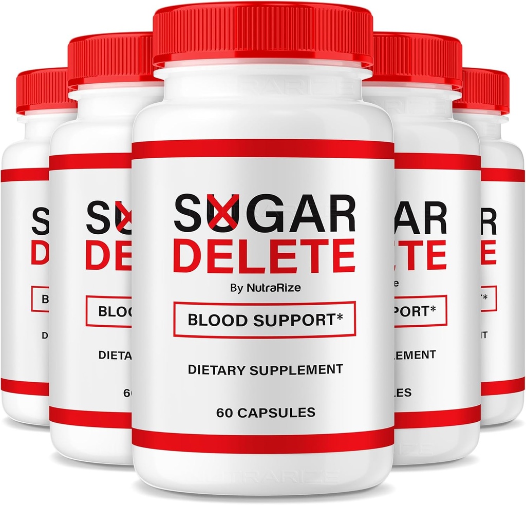 NutraRize (5 opakowań) Cukier Usuń kapsułki, Oficjalna formuła wsparcia dla ogólnego zdrowia, Cukier Usuń pigułki do utrzymania zdrowych stabilnych poziomów, Premium SugarDelete Pastillas Review (300 kapsułki)