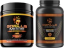 Gorilla Mind pre Workout (Orange Rush) + Premium Protein serwatkowy (Czekolada) - Kompleksowy zestaw do tankowania maksymalnych wyników