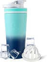 Ice Shaker Izolowana stal nierdzewna Shaker Butelka 124; 26oz, Navy / Mint Pensjonat 124; Zimno na 30 + Godziny 124; Izolowany Cup z Twist- na Agitator 124; Bezsodowa butelka do shake protein, Woda, Smoothies, Koktajle