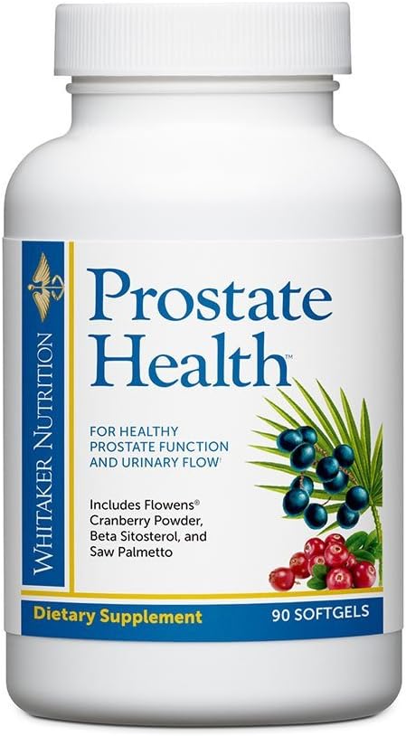 Dr Whitaker 's Prostate Health z Saw Palmetto Extract, Flowens Cranberry Powder i Beta Sitosterol do wspierania funkcji Prostate, Bladder Health, i Promotes Peak Urnary Flow, 90 softgels