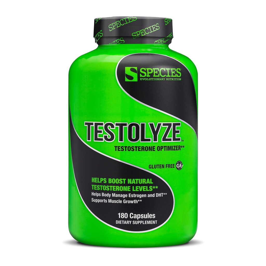 Gatunek Nutrition Testolyze Natural Testosteron Booster, Made with 1250mg Tribulus, DIM, Indole 3 Carbinol, Saw Palmetto, T Booster, Suplement do Bodybuilding, Wzrost Libido 180 Czapki
