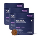 PetLab Co. Probiotyki dla psów, Support Gut Health, Okazjonalna biegunka, Digestive Health & Sezonowe alergie - Wieprzowy Flavor - 30 Soft Chews - Packaging May Vary (Value 3- Pack)