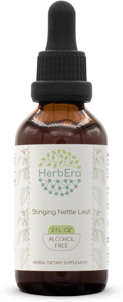 Stinging Nettle Leaf B60 Alcohol- Free Herbal Extract Tincture, Concentrated Liquid Drops Natural Stinging Nettle (Urtica Dioica) Dried Leaf (2 fl oz)