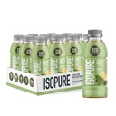 Izopura Zero Carb 32g Przezroczysty białko ready- to- Drink, Izolacja białka serwatki, Zielona herbata, 12 Pack (Packaging May Vary)