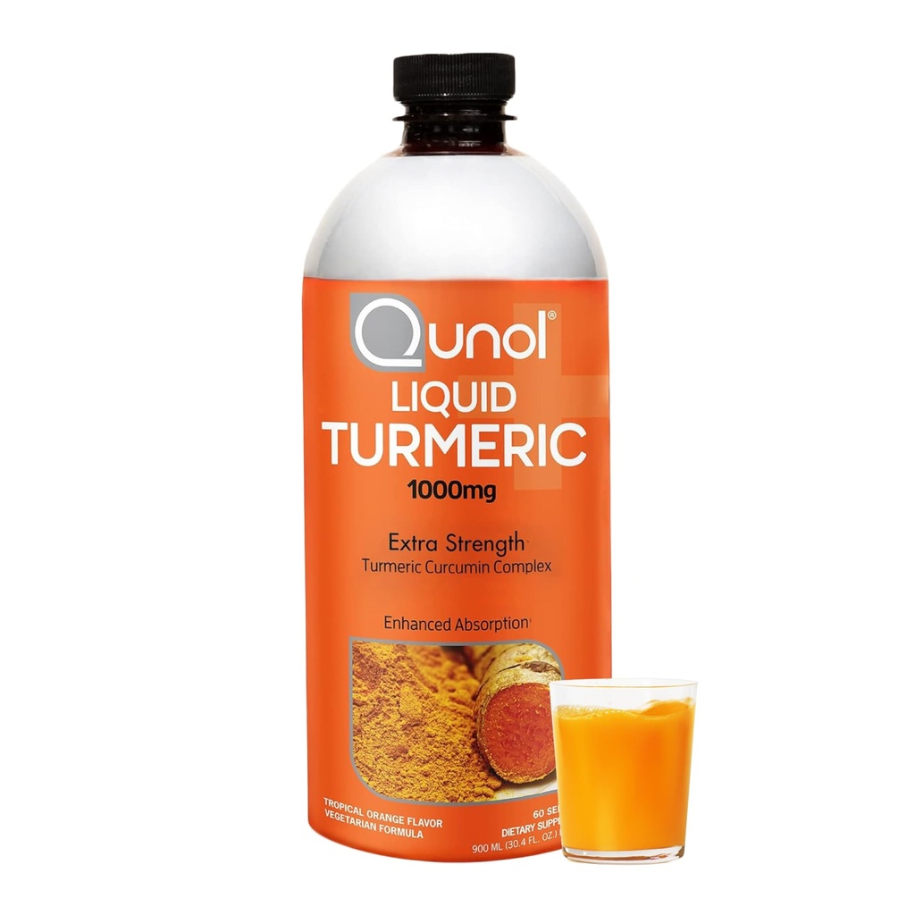 Knol Ciekła kurkumina z czarną papryką, suplement Turmeric 1000mg, Dodatkowa siła, Joint Health, 60 Służenie, 30.4 fl oz