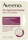 Aveeno Maksymalna wytrzymałość 1% Hydrokortyzon z kremem przeciwswędzeniowym, Triple Oat, Aloe & Witamina E dla Itch Relief z Eczemy, Łuszczyca, Insect Bites, Poison Ivy, Oak & Sumac & Detergents, 1 oz