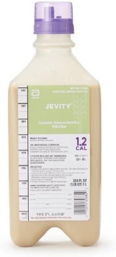 Jevity Plus Ross Ready- To- Hang 1.2 Cal / Ml Wysokoazotowe Żywienie płynne Opatentowany Mieszanka Fiber 1000 Ml Z nasadką adapter - 1 Przypadek 8